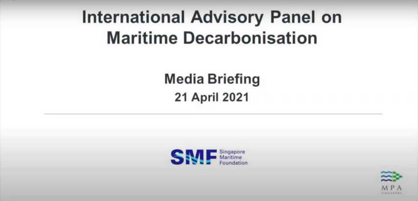 International Advisory Panel on Maritime Decarbonisation: Media Briefing